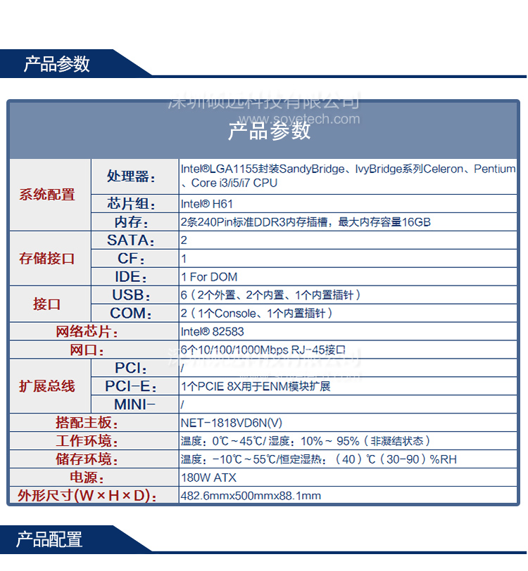 研祥2U主流網絡應用平臺，H61芯片 NPC-8218