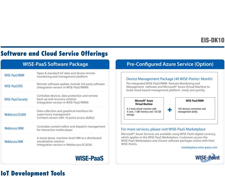 研華EIS-DK10 研華EIS-DK10，邊緣計算系統(tǒng)套件，包含整套物聯網設備，可快速實現 IoT 實驗環(huán)境搭建，幫助產品快速開發(fā)。
