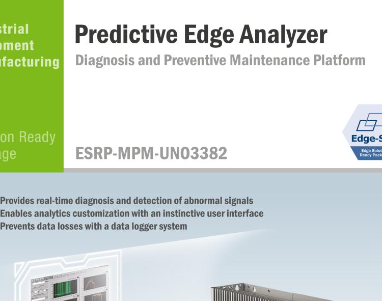 研華ESRP-MPM-UNO3382 Diagnosis and preventive maintenance platform, EDGECROSS, UNO-3382G-474AE, 8 GB RAM, 64 GB SSD, Windows 10 IoT Enterprise LTSB