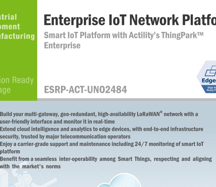 研華ESRP-ACT-UNO2484 Embedded automation computer with a preinstalled version of Actility ThingPark Enterpirse