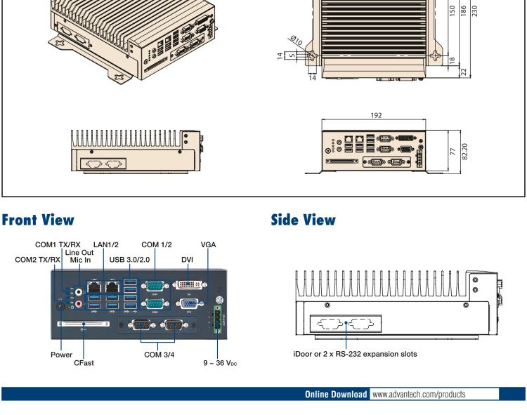 研華MIC-7700 Intel? 第六代/第七代 Core i 臺式機(jī)處理器緊湊型無風(fēng)扇系統(tǒng)