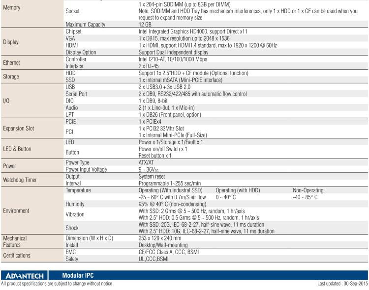 研華ARK-5420 Intel? 第三代 Core? i 處理器無風(fēng)扇嵌入式工控機(jī)，支持 PCIEx4 & PCI