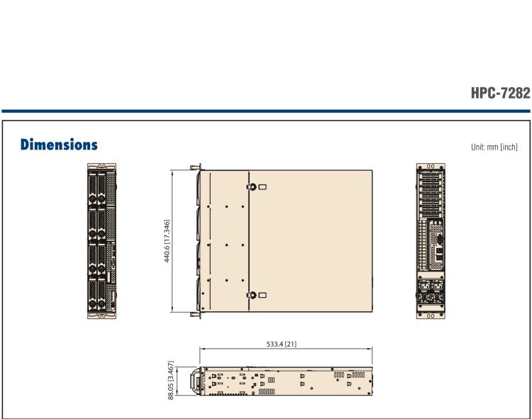 研華HPC-7282 2U 機(jī)架式機(jī)箱，適用于 Micro/ATX 服務(wù)器主板，支持8個(gè)2.5寸/3.5寸熱插拔硬盤，7個(gè)半高擴(kuò)展槽