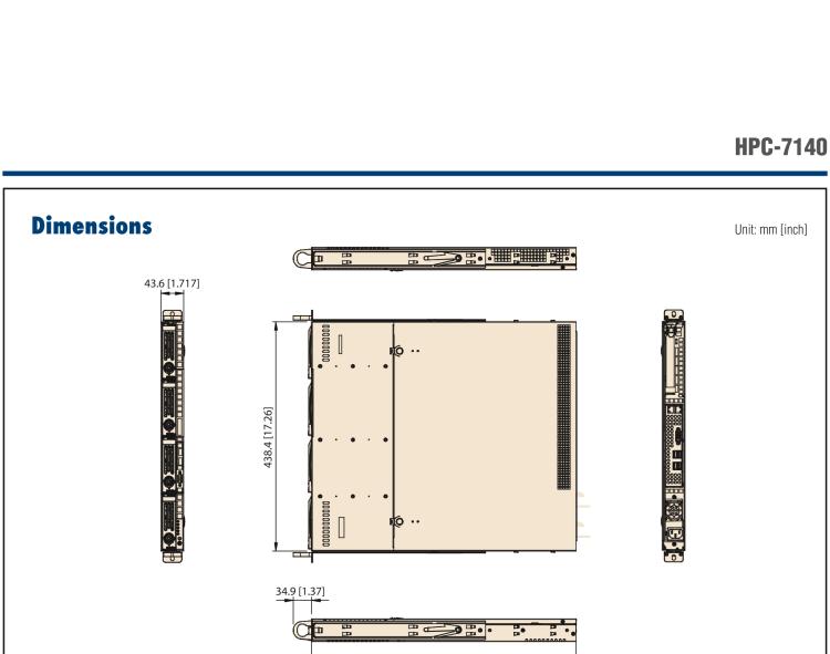 研華HPC-7140 1U 機(jī)架式服務(wù)器機(jī)箱，適用于 MicroATX/ATX 服務(wù)器主板，支持4個(gè)3.5"熱插拔盤位，1個(gè)全長/半長PCI-E x16擴(kuò)展插槽