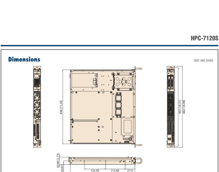 研華HPC-7120S 1U 上架式服務(wù)器短機(jī)箱，適用Micro ATX/ATX 服務(wù)器主板，支持1*全高/半長PCIe x16擴(kuò)展插槽