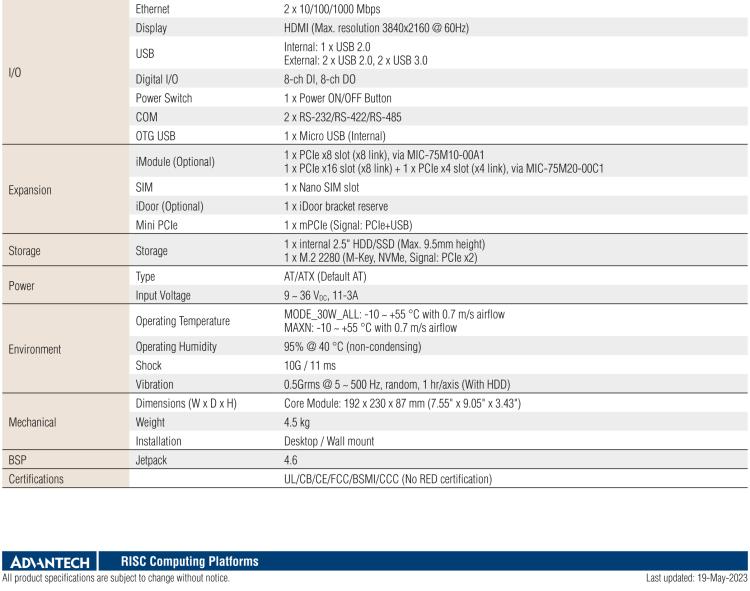 研華MIC-730AI 基于 NVIDIA Jetson? Xavier平臺AI推理服務(wù)器