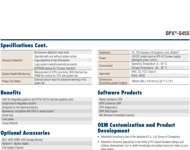 研華DPX-S455 Intel? 12/13th Generation Core? Gaming Platform