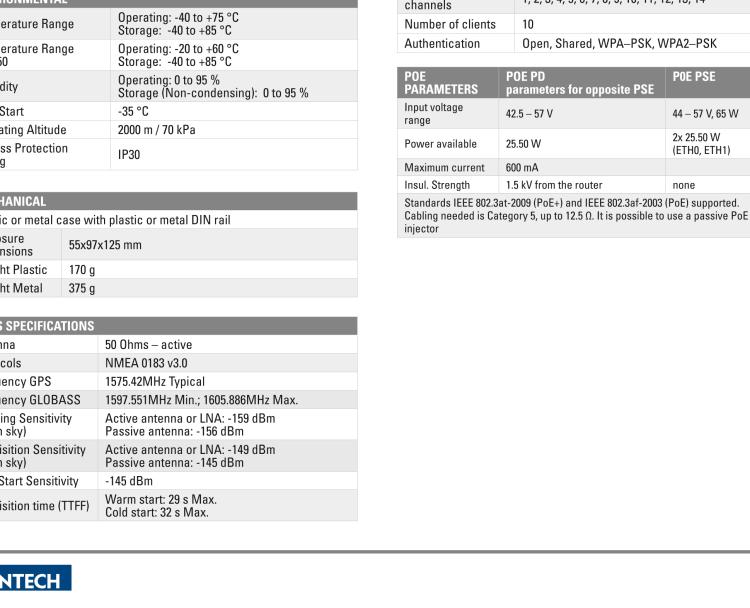 研華BB-SR30519010-SWH SmartFlex, NAM, 2x ETH, WIFI, PoE PD, Plastic, No ACC