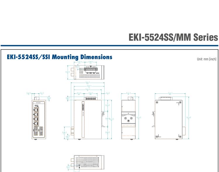 研華EKI-5524MMI 2光4電百兆ProView(組態(tài))系列工業(yè)以太網(wǎng)交換機(jī)(包含單模/多模、SC/ST接口)