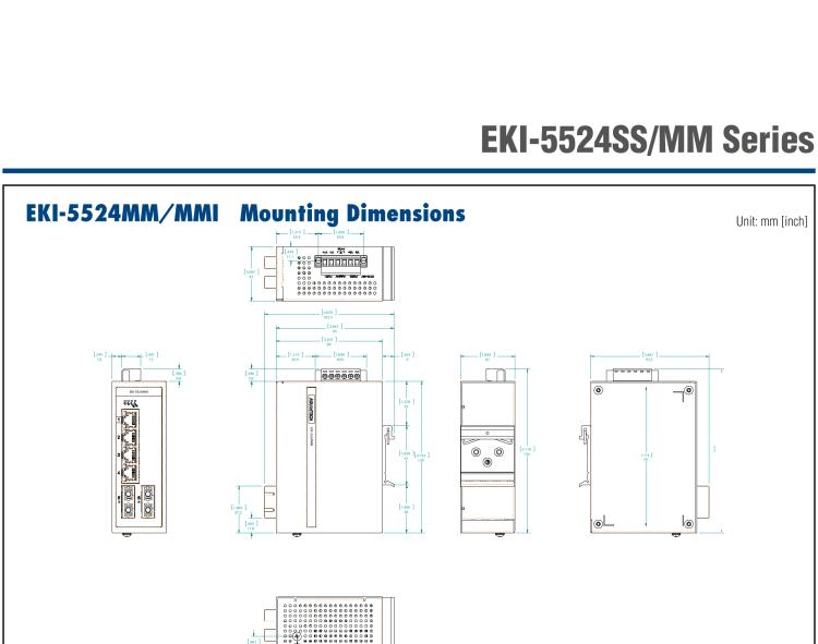 研華EKI-5524MMI 2光4電百兆ProView(組態(tài))系列工業(yè)以太網(wǎng)交換機(jī)(包含單模/多模、SC/ST接口)