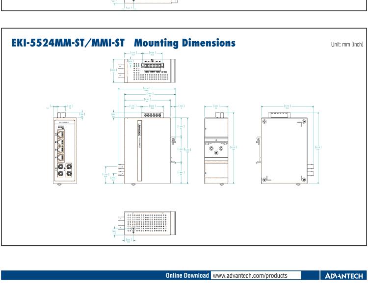 研華EKI-5524MMI 2光4電百兆ProView(組態(tài))系列工業(yè)以太網(wǎng)交換機(jī)(包含單模/多模、SC/ST接口)