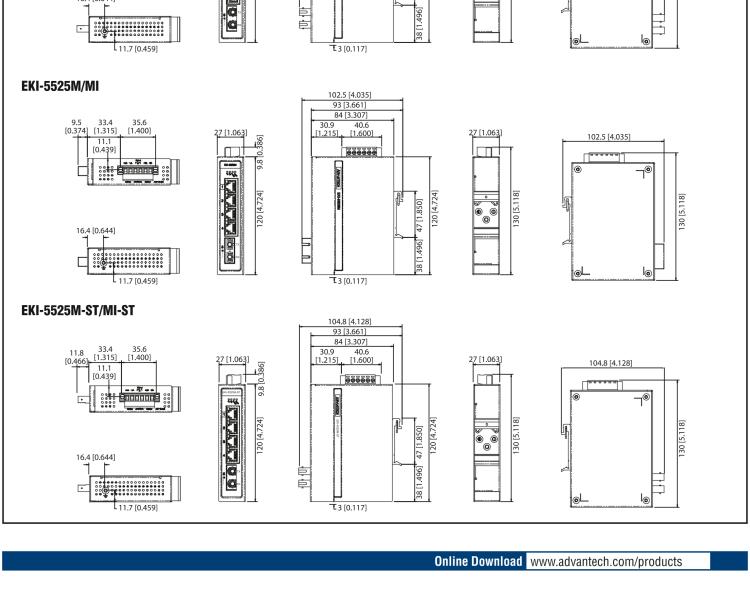 研華EKI-5525SI 1光4電百兆ProView(組態(tài))系列工業(yè)以太網(wǎng)交換機(jī)（包含單模/多模、SC/ST接口）