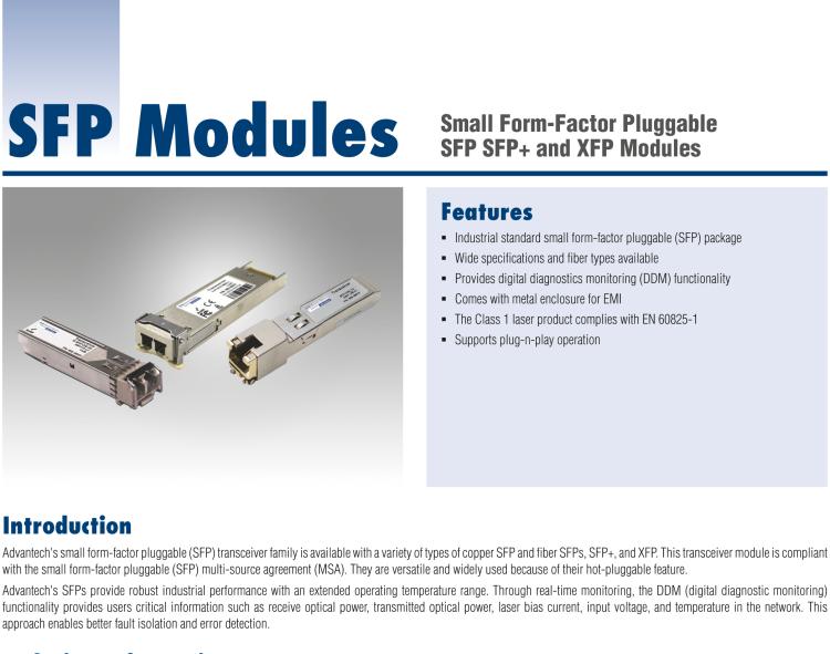 研華SFP-GSM-30K IE-SFP/1250-ED，單模1310/ PLUS-LC 30km（也被稱為BB-808-38203)