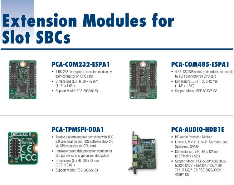 研華PCE-SA01 I/O extension stack board for DP, USB, and audio extension