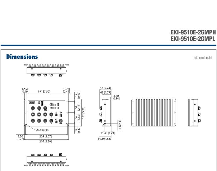 研華EKI-9510E-2GMPL 10個(gè)百兆M12 POE端口網(wǎng)管EN50155交換機(jī)， 支持24/48 VDC供電