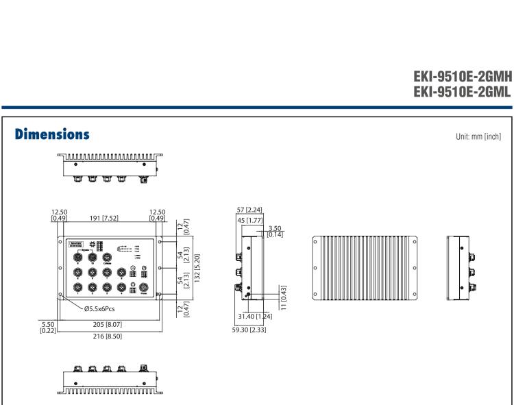 研華EKI-9510E-2GML 10個(gè)百兆M12端口網(wǎng)管型EN50155交換機(jī)， 支持24/48 VDC供電