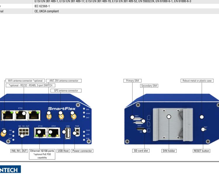 研華BB-SR30408021 SmartFlex, EMEA/LATAM/APAC, 2× ETH, PoE PSE, Metal, ACC EU