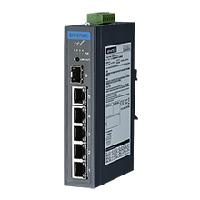 研華EKI-2706E-1GFPI 4FE PoE+1G+1G SFP, Unmanaged Ethernet Switch, IEEE802.3af/at, 24~48VDC, -40~75℃