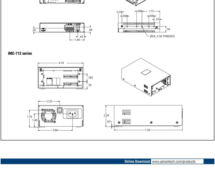 研華IMC-711I-AC-PS Managed Hardened Modular 1-slot Media Converter Chassis, AC Power (also known as IE-MediaChassis 850-33100)