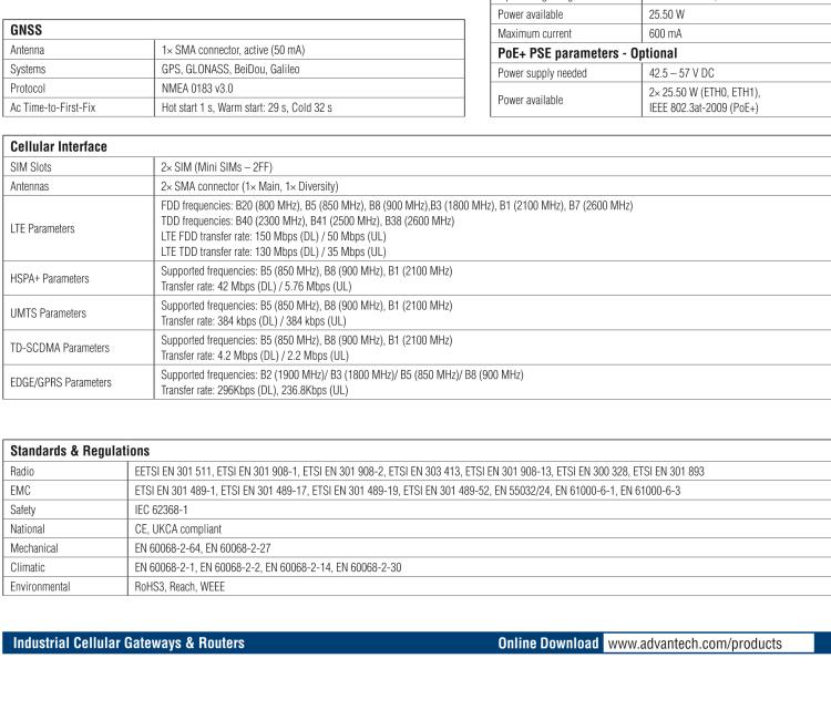 研華BB-SR30418020 SmartFlex, EMEA/LATAM/APAC, 2x Ethernet, Wi-Fi, PoE PSE, Metal, Without Accessories