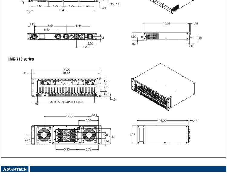 研華BB-850-10953-2DC 6 插槽 SNMP 可托管機(jī)箱，帶 2 個(gè)直流電源模塊