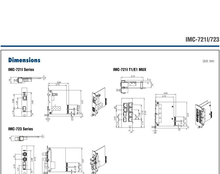 研華IMC-723-SSER Managed Modular Media Converter, DS3, Single-Strand 1550xmt, 40km, SC (also known as iMcV 850-14413)