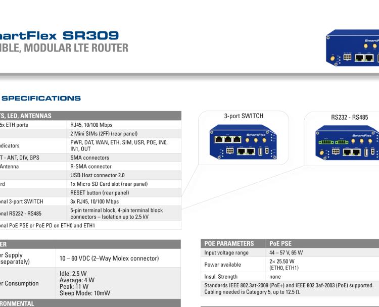 研華BB-SR30908120-SWH SmartFlex, Korea, 5x Ethernet, PoE PSE, Metal, Without Accessories