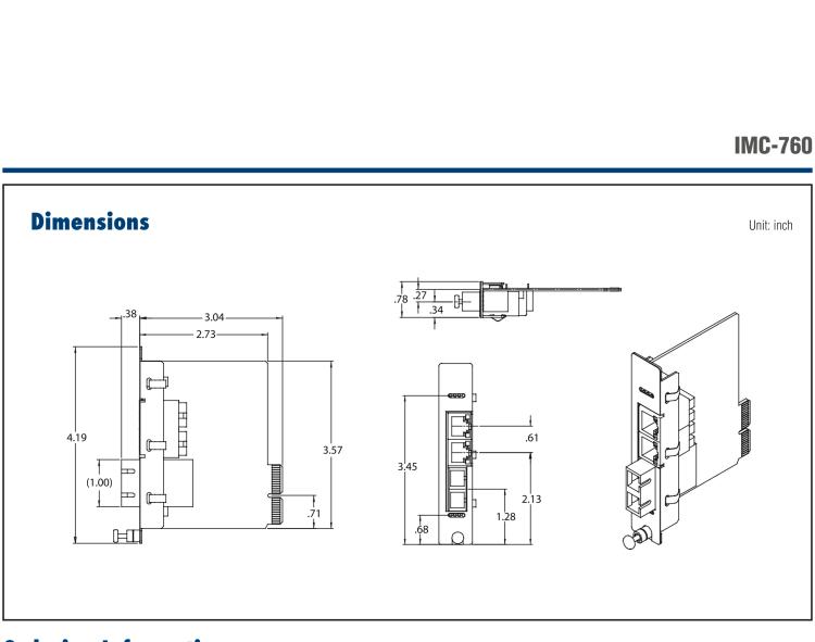 研華IMC-762-SSET Managed Modular Media Converter, 100Mbps, Single-Strand 1310xmt, 40km, SC (also known as iMcV 856-14045)