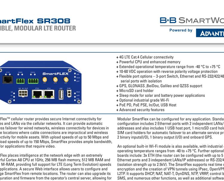 研華BB-SR30800010 SmartFlex, AUS/NZ, 2x Ethernet, Plastic, Without Accessories