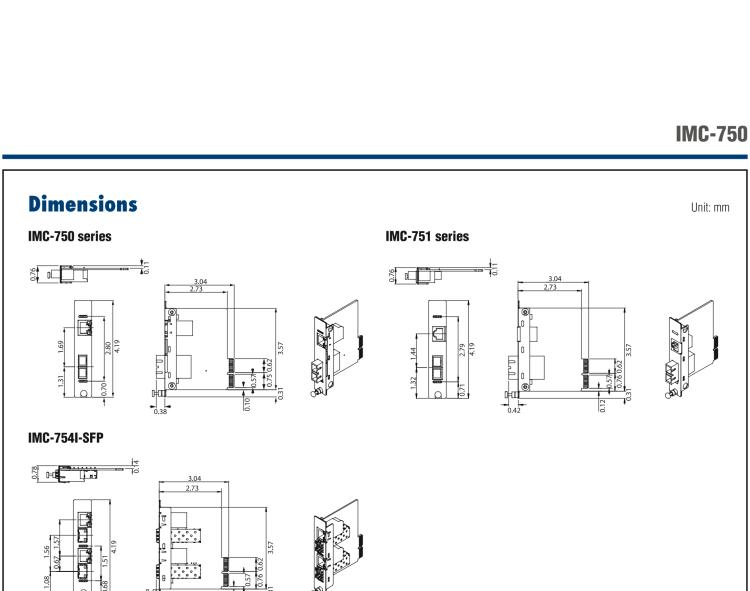 研華IMC-751-M8ST Managed Modular Media Converter, 100Mbps, Multimode 850nm, 2km, ST (also known as iMcV 850-15611)