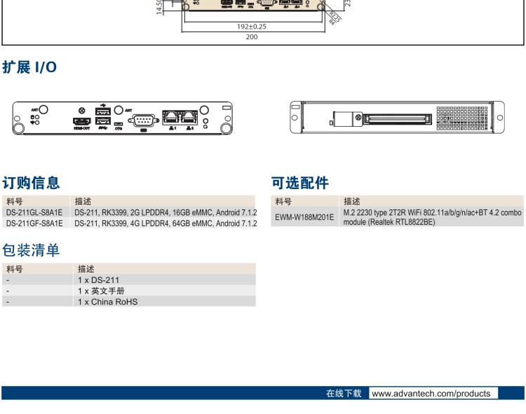 研華DS-211 ARM-based OPS Player with 4K output