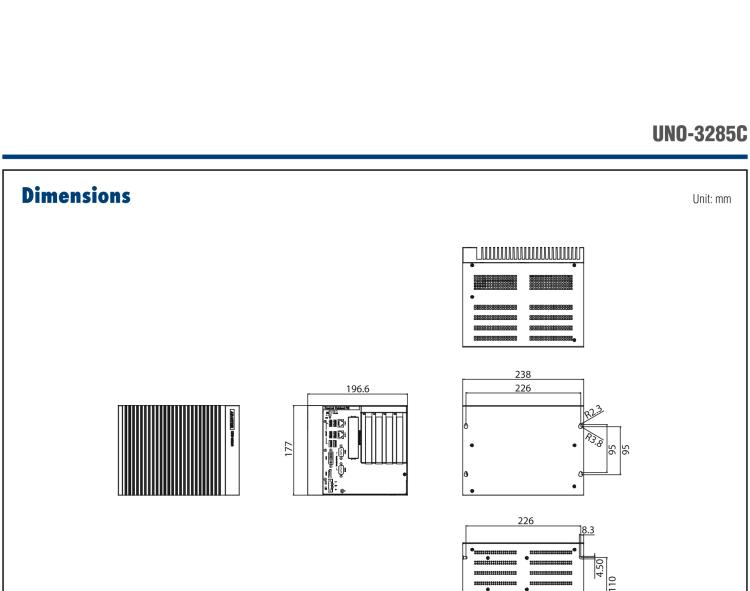 研華UNO-3285C 搭配Intel? Core?處理器，4×PCI(e) 擴(kuò)展槽，2 x GbE, 2 x mPCIe, HDMI, DVI-I