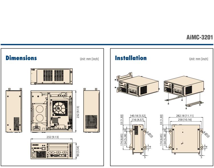 研華AIMC-3201 智能微型計(jì)算機(jī)，支持英特爾酷睿? i7/i5/i3 CPU，H81芯片組, 2個(gè)擴(kuò)展槽, 250W 80Plus 電源