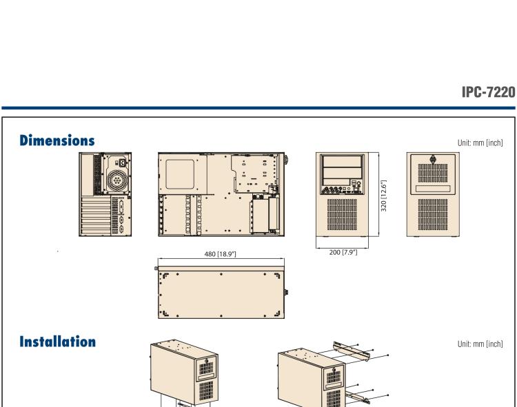研華IPC-7220 桌面/墻壁安裝機(jī)箱，用于ATX母板