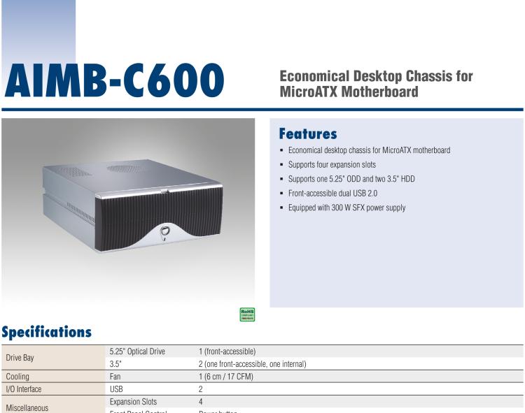 研華AIMB-C600 經(jīng)濟型臺式機箱，用于MicroATX 母板