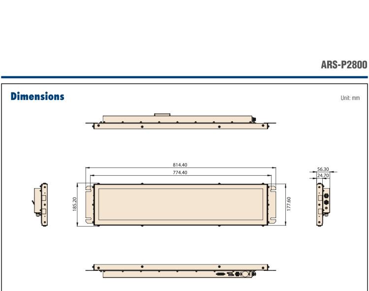 研華ARS-P2800 EN 50155 Intel? Celeron? J1900 28” 無風(fēng)扇設(shè)計之列車車輛 Panel PC