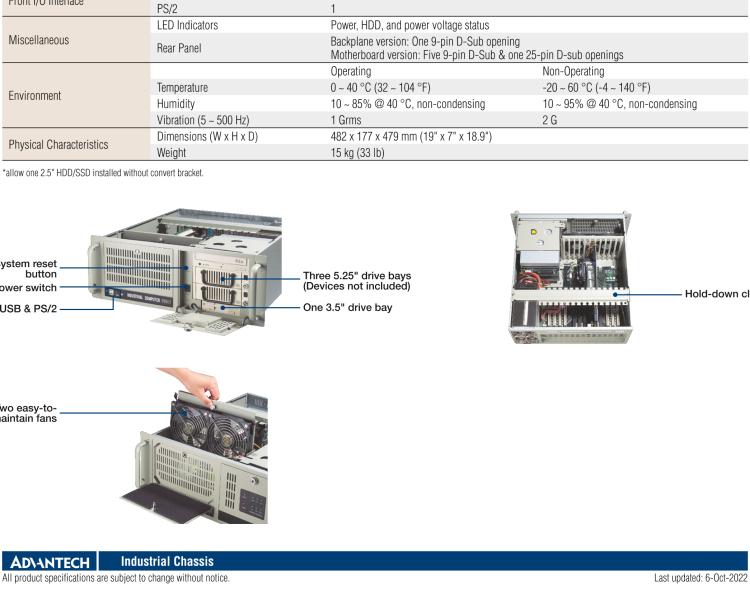 研華IPC-610-H 4U上架式機(jī)箱，支持LED指示 & 聲音警報(bào)通知