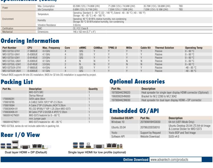 研華MIO-5373 第八代 Intel 低功耗高性能 超極本CPU 3.5寸嵌入式單板，性能提升40%