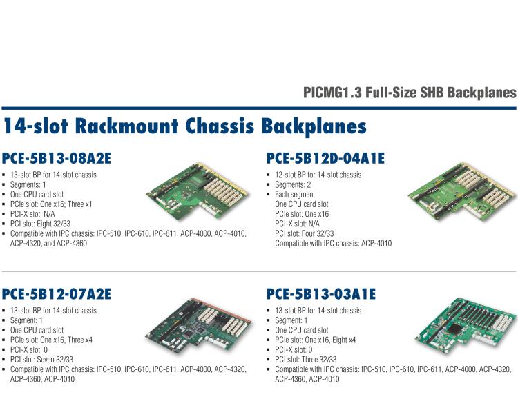 研華PCE-7B09R 14-slot Rackmount Chassis Backplanes