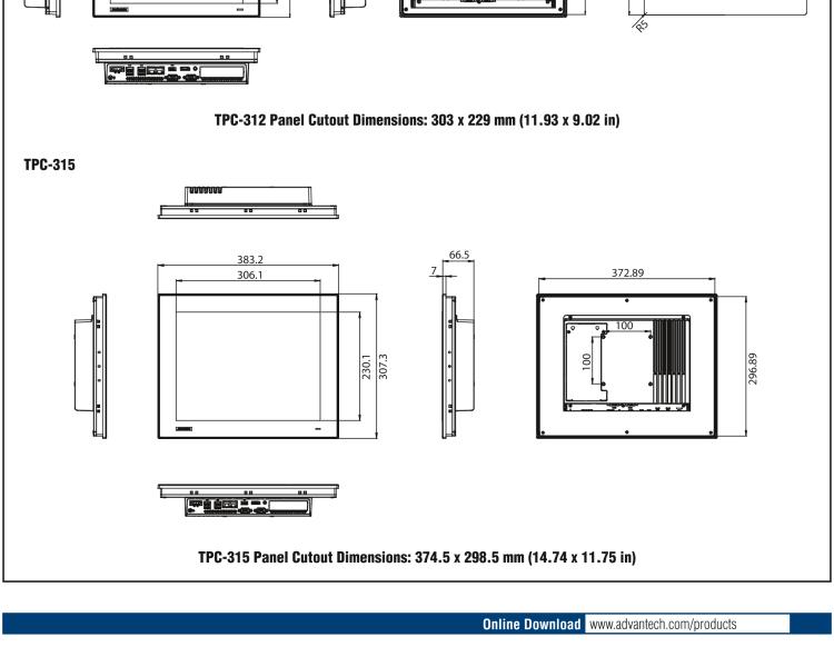 研華TPC-317 17" SXGA TFT LED LCD工業(yè)平板電腦，搭載第八代Intel?Core?i3/ i5/ i7處理器，內(nèi)置8G DDR4 RAM