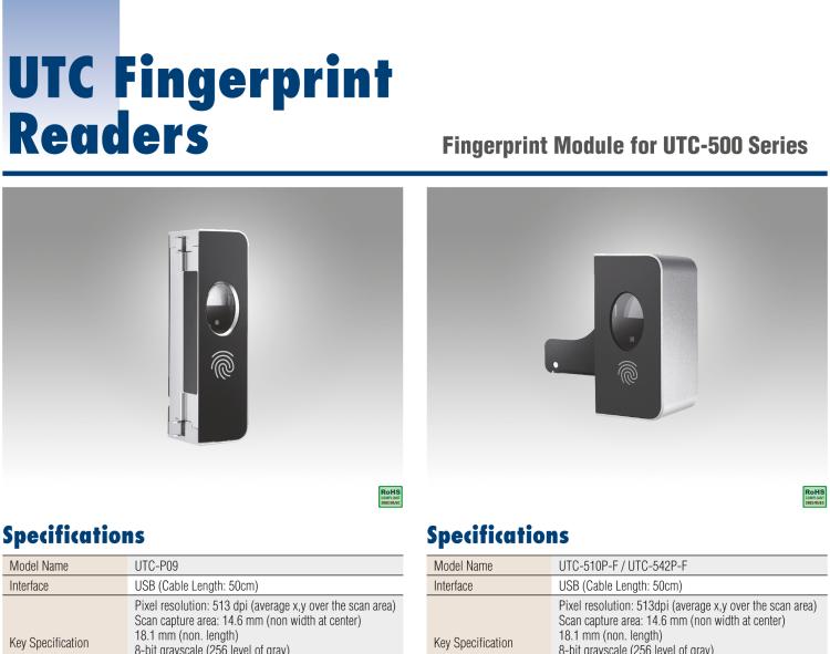 研華UTC-510P-F Fingerprint Reader for UTC-510 Series