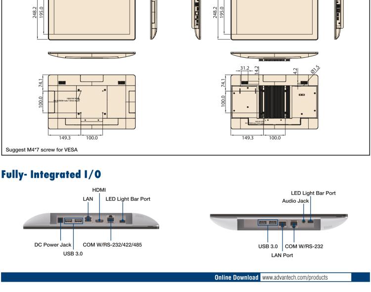 研華UTC-115H 15.6" 多功能觸控一體機(jī)，搭載 Intel? Core? i5-8365UE