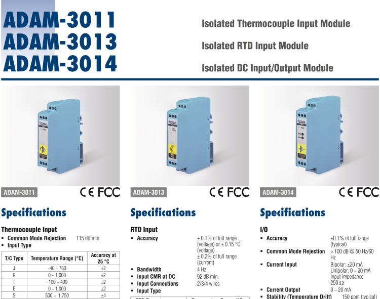 研華ADAM-3013 隔離熱電阻輸入模塊