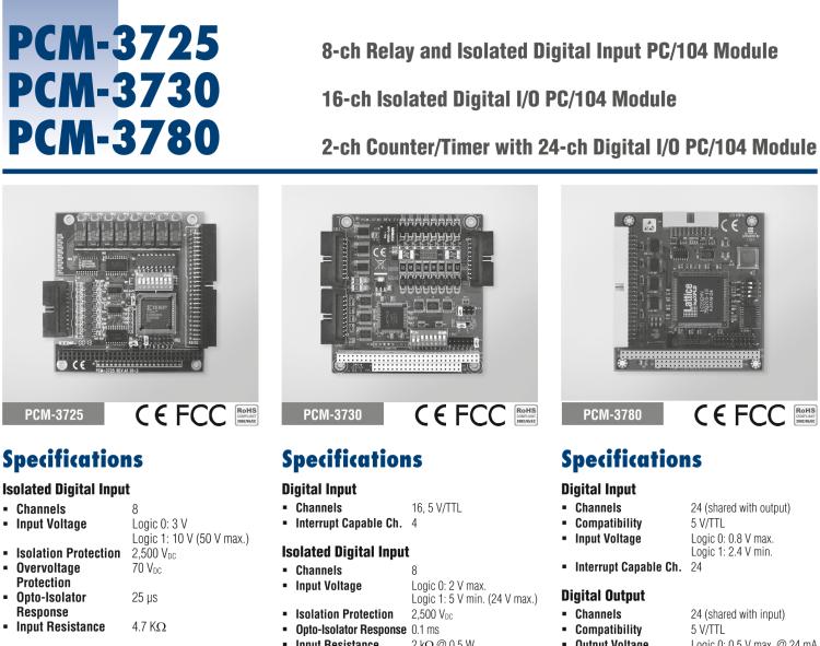 研華PCM-3730 16通道隔離數(shù)字輸入/輸出電腦/104模塊