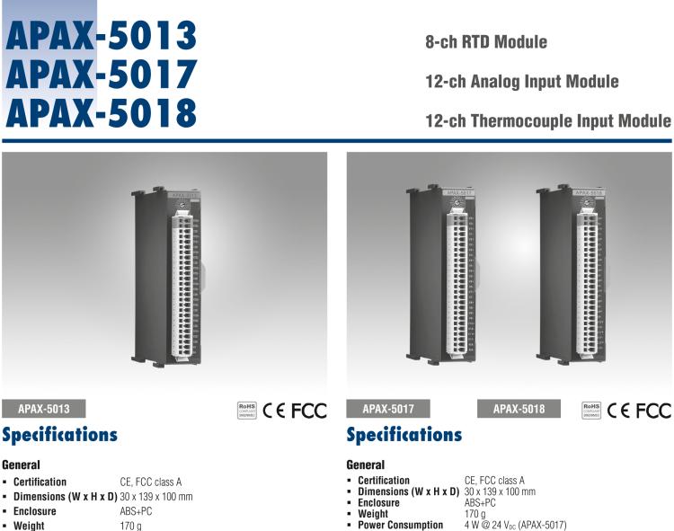 研華APAX-5018 12通道熱電偶輸入模塊