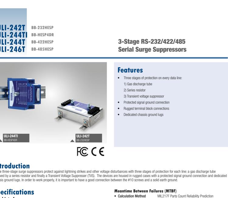 研華BB-485HESP ULI-246T RS-485 浪涌保護器