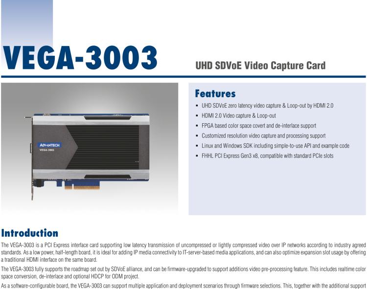 研華VEGA-3003 UHD SDVoE Video Capture Card